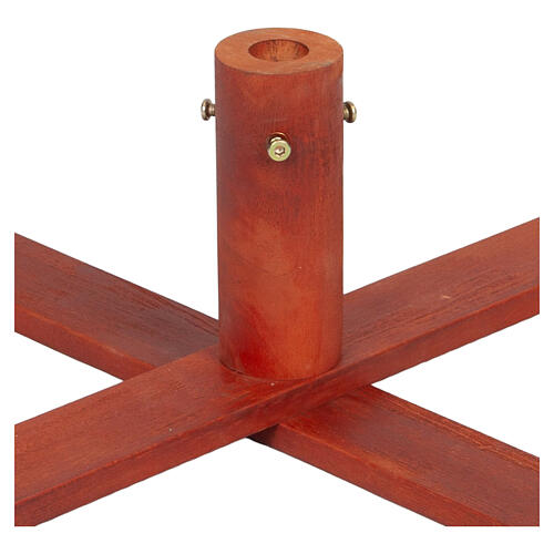 Red wood Christmas tree case, 24-inch diameter for 70 to 85-inch trees 4