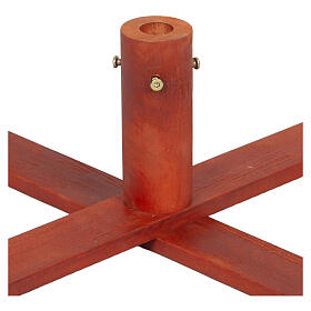Base per albero Natale legno rosso diam 60 cm alberi 180-210 cm