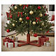 Red Wooden Christmas Tree Base 60 cm Diameter for 180-210 cm Trees s2