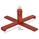 Red Wooden Christmas Tree Base 60 cm Diameter for 180-210 cm Trees s3
