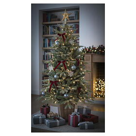 Pinetto verde argentato 150 cm in vaso legno misto PE