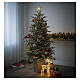 Silver-Green Christmas Tree in Mixed Wood Base PE s2