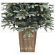 Silver-Green Christmas Tree in Mixed Wood Base PE s5