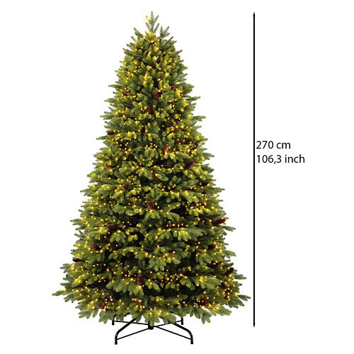Árbol de Navidad Green Lux 270 cm 12000 LED preiluminado blanco cálido juegos de luz verde Poly 3