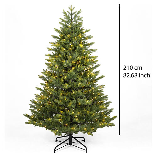 Árbol de Navidad West verde preiluminado 400 LED 210 cm poly regulador+temporizador 2