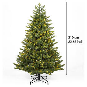Albero di Natale West verde prelit 400 led 210 cm full poly dimmer+timer