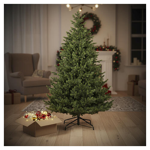 Sapin de Noël Côme 210 cm vert full Poly réaliste 2