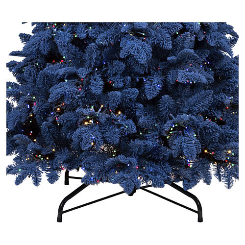 Árbol de Navidad flocado azul Ocean prelit 320 LED 210 cm Poly PVC 5