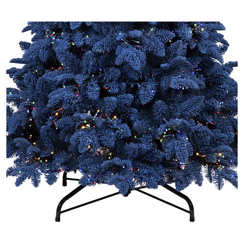 Albero Natale blu Ocean prelit 590 LED bianco caldo multicolor giochi luce 270 cm 3