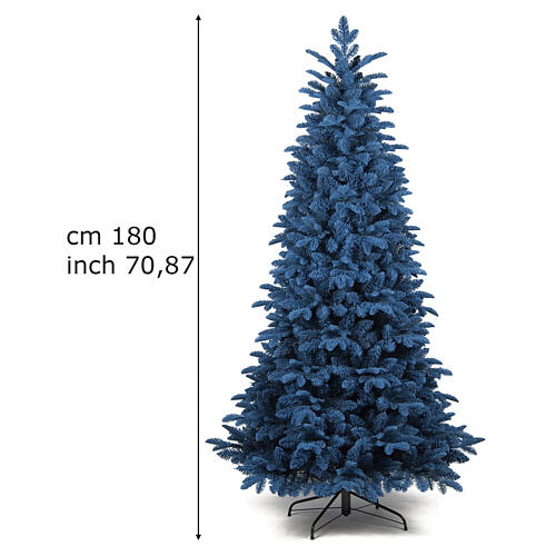 Künstlicher Weihnachtsbaum, Modell Ocean, Slim – 180 cm, blau, Materialmix Poly / PVC 3