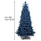 Albero di Natale Ocean blu 180 cm Poly Feel Real PVC slim s3