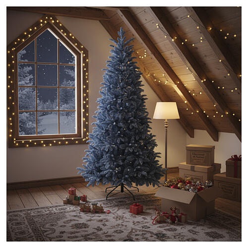 Árvore de Natal Ocean azul 180 cm Poly Feel Real PVC slim 2