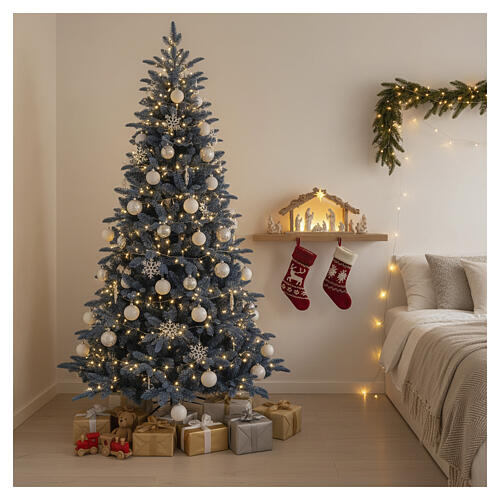 Sapin de Noël bleu Ocean 210 cm Poly PVC slim 2