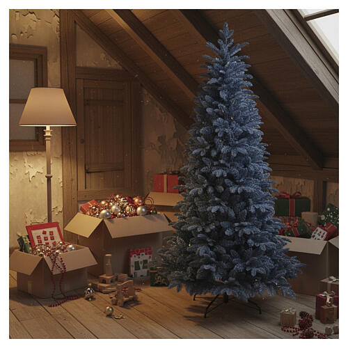 Árvore de Natal azul Oceano 210 cm Poly PVC slim 4