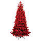 Künstlicher Weihnachtsbaum, Modell Red, Slim, beflockt – 180 cm, rot, Materialmix Poly / PVC s1