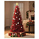 Árbol de Navidad Red 180 cm flocado rojo Poly Feel Real PVC slim s2