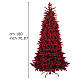 Árbol de Navidad Red 180 cm flocado rojo Poly Feel Real PVC slim s3