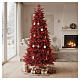 Árbol de Navidad Red 180 cm flocado rojo Poly Feel Real PVC slim s6