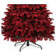Árbol de Navidad Red 180 cm flocado rojo Poly Feel Real PVC slim s7