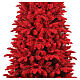 Árbol de Navidad Red 180 cm flocado rojo Poly Feel Real PVC slim s5