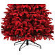 Árbol de Navidad Red 180 cm flocado rojo Poly Feel Real PVC slim s7