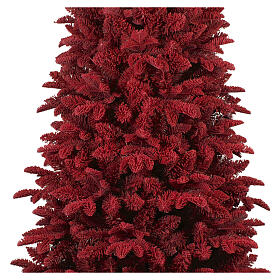 Albero di Natale Red 180 cm floccato rosso Poly Feel Real PVC slim