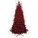 Albero di Natale Red 180 cm floccato rosso Poly Feel Real PVC slim s1