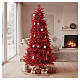 Albero di Natale Red 180 cm floccato rosso Poly Feel Real PVC slim s3