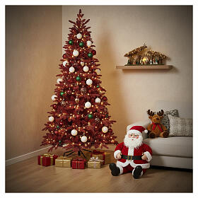 Árbol de Navidad Red 210 cm Poly PVC flocado rojo slim