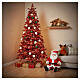 Árbol de Navidad Red 210 cm Poly PVC flocado rojo slim s2