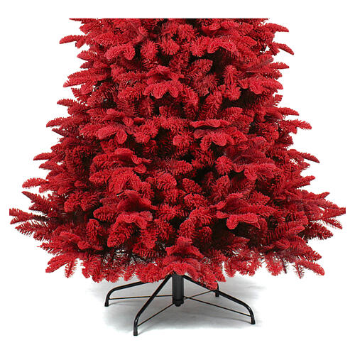 Sapin de Noël 210 cm Red Poly PVC floqué rouge Slim 6