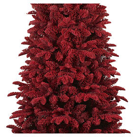 Albero di Natale Red 210 cm Poly PVC floccato rosso slim