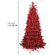 Red Christmas Tree 210 cm Poly PVC flocked slim s3