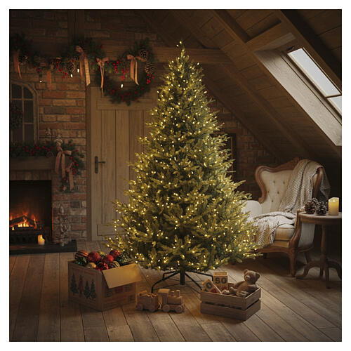 Sapin de Noël Yellowstone 150 cm vert mix PVC Poly réaliste 2