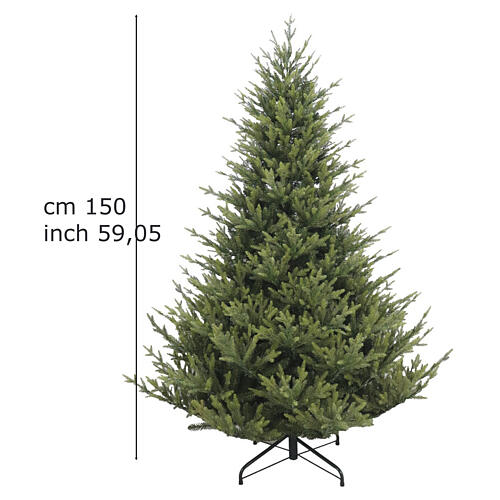 Sapin de Noël Yellowstone 150 cm vert mix PVC Poly réaliste 3