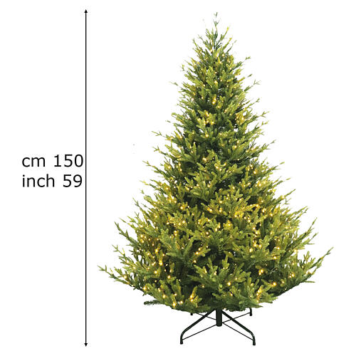 Albero di Natale Yellowstone 150 cm verde mix PVC Poly realistico 3