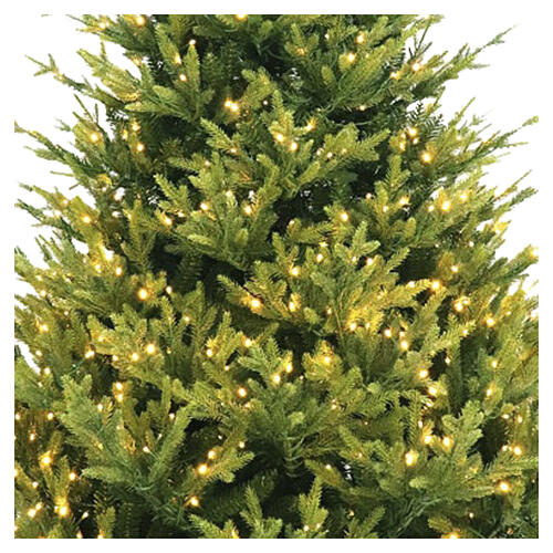 Albero di Natale Yellowstone prelit 1000 Led bianco caldo giochi luce 210 cm PVC Poly 2