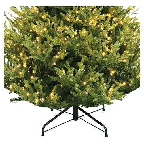 Albero di Natale Yellowstone prelit 1000 Led bianco caldo giochi luce 210 cm PVC Poly 3