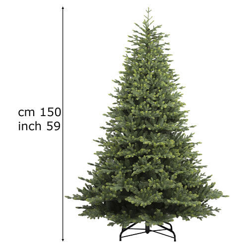 Choinka sztuczna, model Varenna - 150 cm, zielona, Poly Feel Real 3