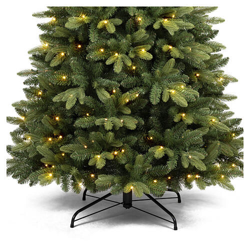Albero di Natale Utah verde prelit 200 LED 150 cm mix Poly PVC slim 3