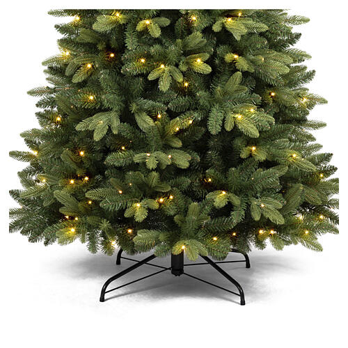 Árbol de Navidad Utah 300 LED juegos de luz slim verde 180 cm Poly+PVC 3