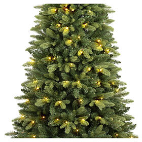 Albero di Natale Utah 300 LED giochi luce slim verde 180 cm Poly+PVC