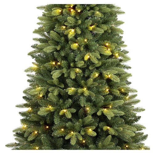 Albero di Natale Utah 300 LED giochi luce slim verde 180 cm Poly+PVC 2