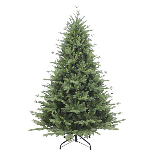 Albero di Natale 210 cm verde Brunate PVC Poly Feel Real 1