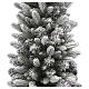 Small snowy Christmas tree with round pot, 35 in, Poly and PVC s2