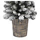 Small snowy Christmas tree with round pot, 35 in, Poly and PVC s3