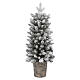 Pinetto albero natalizio innevato vaso tondo 90 cm Poly PVC s1