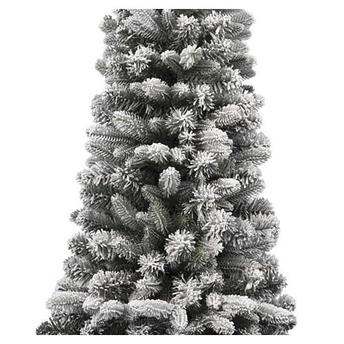 Albero di Natale pinetto floccato 120 cm vaso quadrato poly e pvc 2