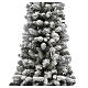 Albero di Natale pinetto floccato 120 cm vaso quadrato poly e pvc s2