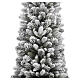 Decorative small green flocked Christmas tree, 60 in, square vase s2